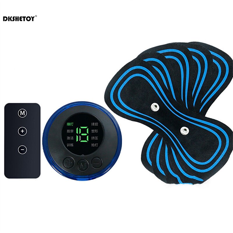 LCD Display EMS Neck Stretcher Electric Massager 8 Mode Cervical Massage Patch Pulse Muscle Stimulator Portable Relief Pain