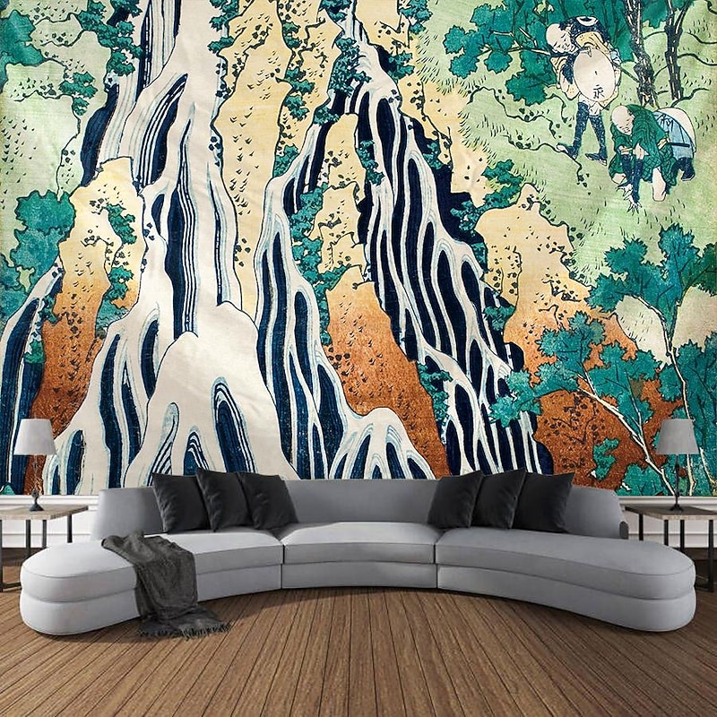 Ukiyo-e Japan Art Hanging Tapestry Architecture Wave Wall Art Large Tapestry Mural Decor Photograph Backdrop Blanket Curtain Home Bedroom Living Room Decoration 10