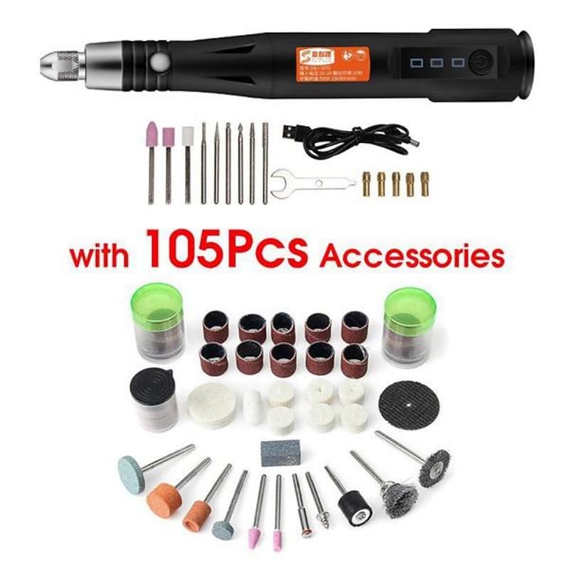 15000RPM Mini Drill Electric Drill Handheld USB Engraving Pen Polishing Machine With Dremel Rotary Tool Accessories DIY Tools3