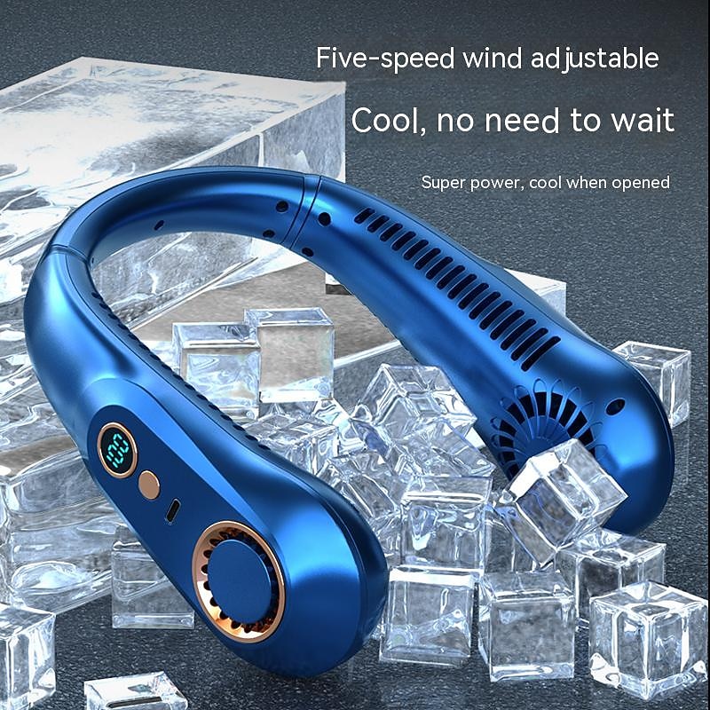 Mini Bladeless Neck Fan – USB Rechargeable Air Cooler with Digital Display, Portable Power Vent for Indoor and Outdoor Use 8