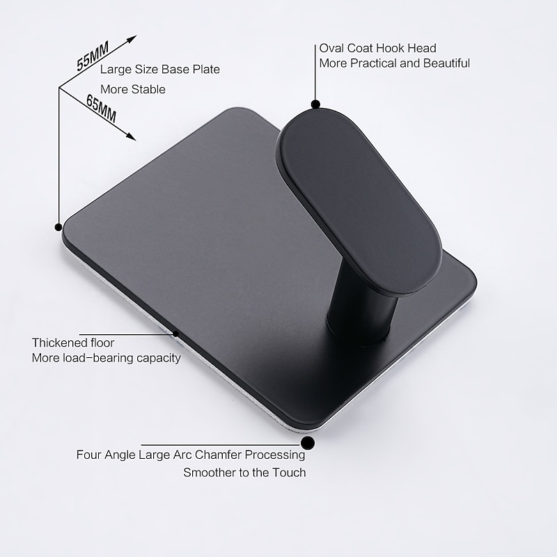 2pcs Heavy Duty Wall Hooks Waterproof Stainless Steel Hooks for Hat Towel Robe Hooks Rack Wall Mount - Bathroom Kitchen Home Hotel Office Cabinet and Bedroom3