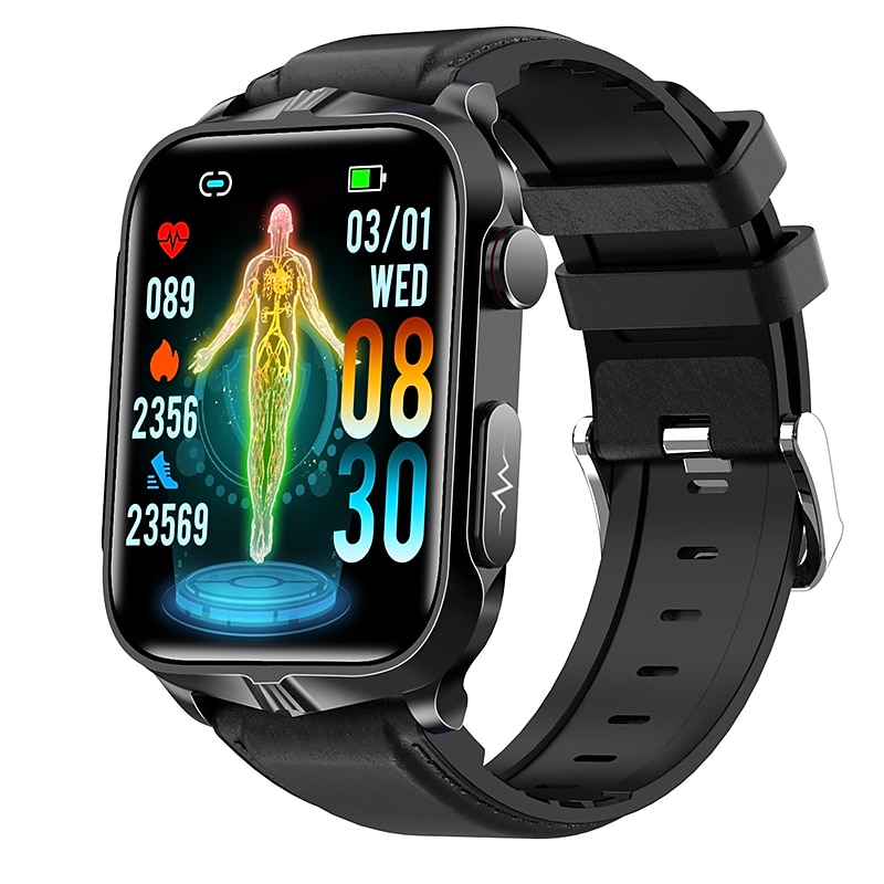 Pulse Physiotherapy ECG Blood Glucose Smart Health Watch Fitness Running Watch Bluetooth Temperature Monitoring Pedometer Compatible with Android iOS Women Men IP68 Waterproof2