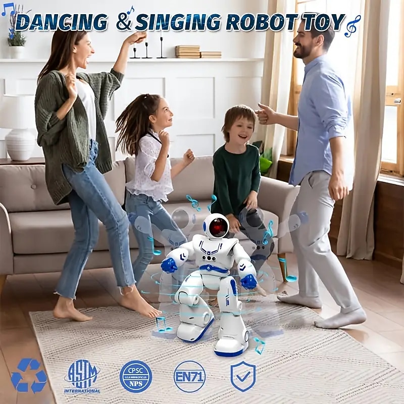 Robot Toys Robot Smart Programmable Gesture Sensing Robot Remote Control Dancing Intelligent Programmable Robot For Kids Aged 6-8-10 Festival Birthday Gifts4