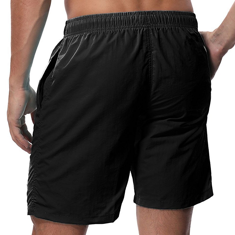 Men's Board Shorts Swim Shorts Swim Trunks Shorts Pocket with Mesh lining Plain Comfort Breathable Holiday Going out Hawaiian Boho Gray Green Black4