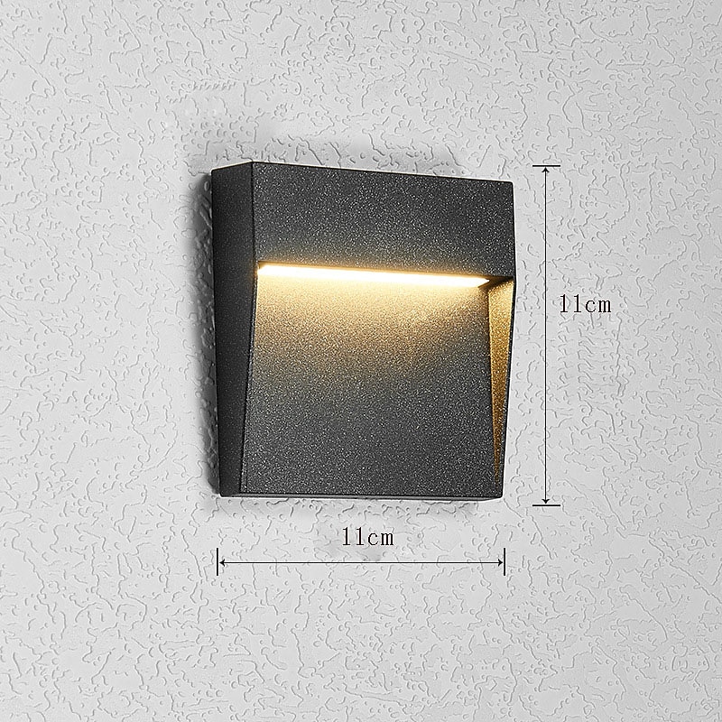 LED Outdoor Wall Lamp Step Lights IP65 Waterproof 3000K Warm White Dimmable LED Stair Lights Indoor, Aluminum ORB Finish ETL Listed4