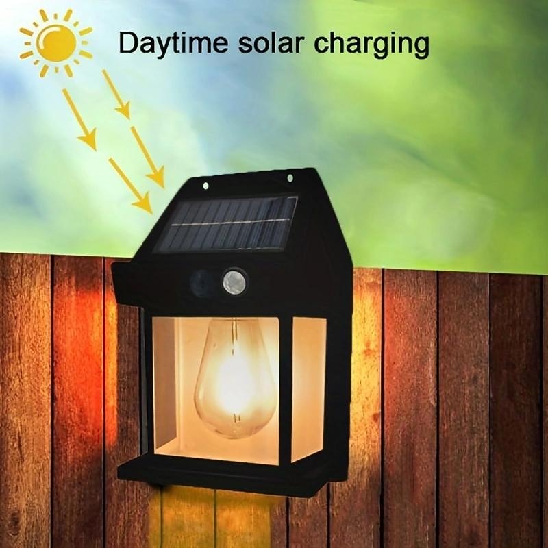 Solar Wall Lanterns Outdoor With 3 Modes Wireless Dusk To Dawn Motion Sensor LED Sconce Lights IP65 Waterproof Exterior Front Porch Security Lamps Wall Mount Patio Fence Decorative3
