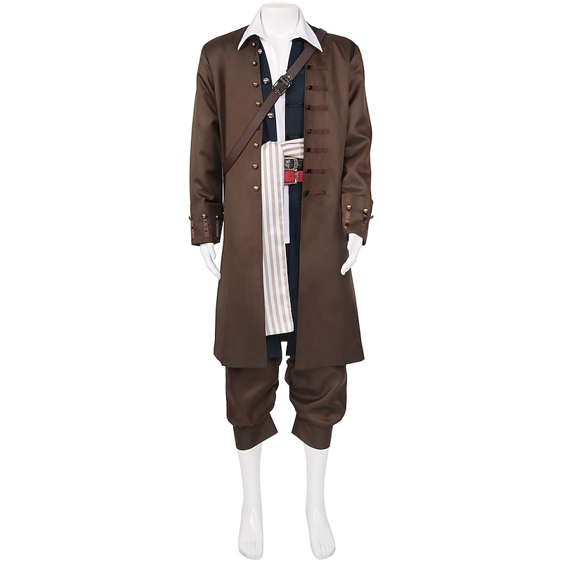 Pirates of the Caribbean Pirates of the Caribbean Cosplay Costume Outfits Costume Cosplay Cosplay Costume Movie Cosplay for Men's Adults' Masquerade2
