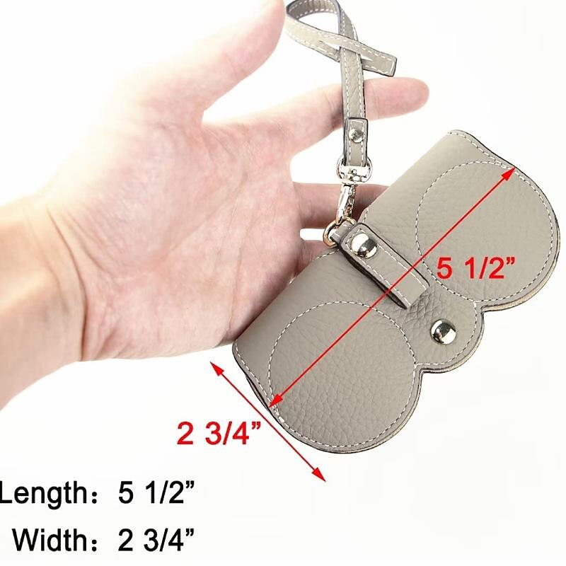 Leather Glasses Case Sunglasses Pouch, Portable Eyeglass Carrying Case, Cute men & women, Multicolour3