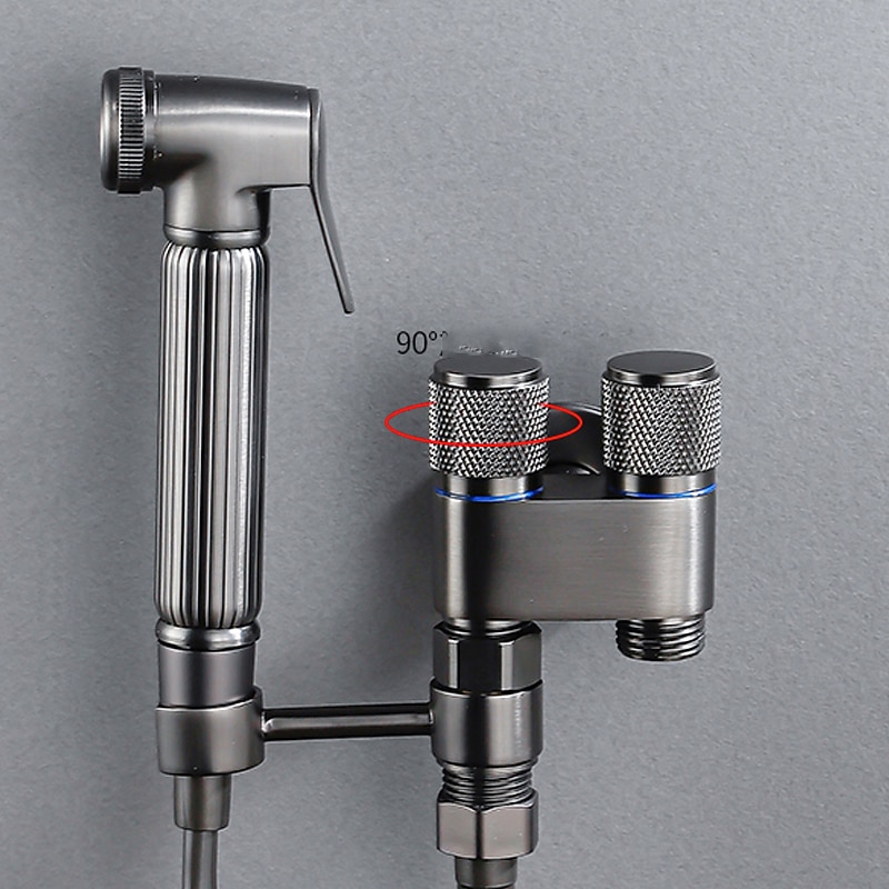 Bathroom Handheld Shower Bidet Shattaf Sprayer Wall Mount, Toilet Hand Held Bidet Shower Spray Wall Mounted Diaper Bathing Pets Feminine Hygiene Cleaning3