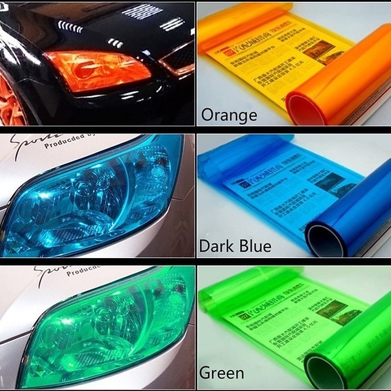 Car-Styling 30CMX60CM Auto Car Light Headlight Taillight Tint Styling Waterproof Protective Vinyl Film Sticker Car Accessories Pel¨ªcula de la linterna Filme farol Film de phare3
