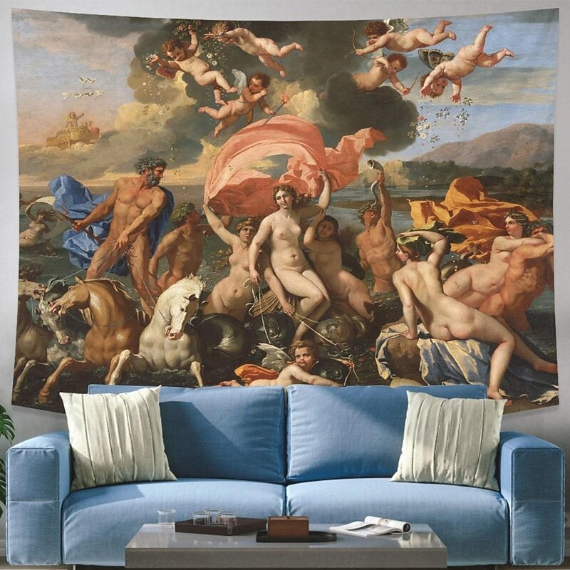 Art Medieval Renaissance Tapestry Middle Age Wall Art Large Tapestry Mural Decor Photograph Backdrop Blanket Curtain Home Bedroom Living Room Decoration