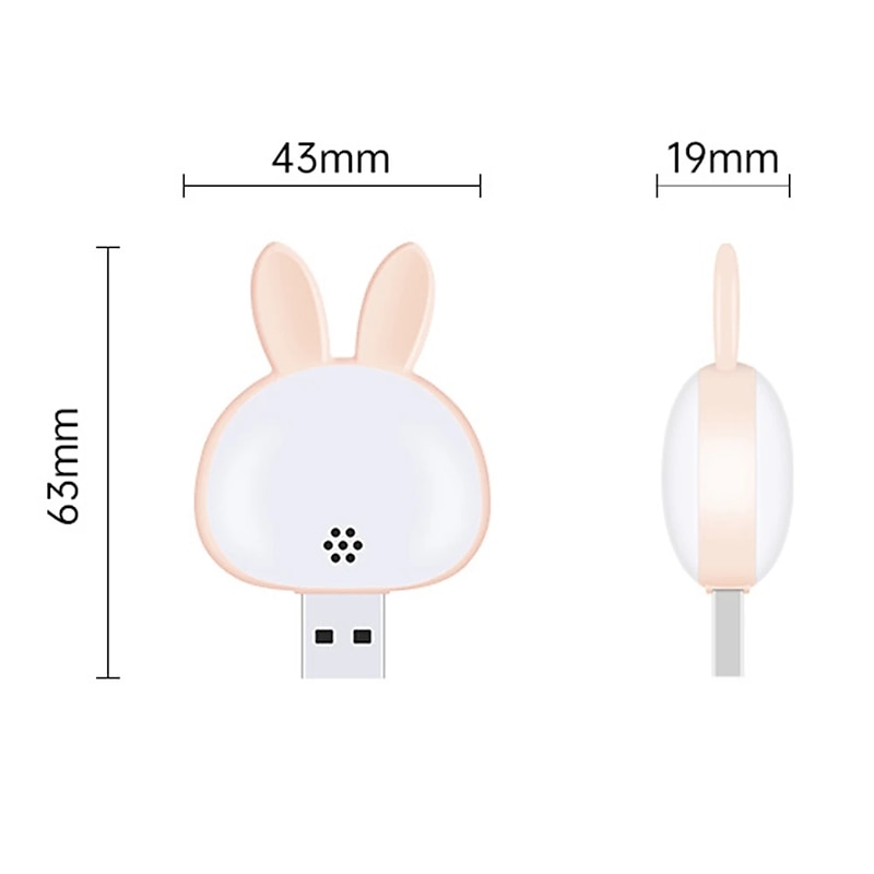 Smart Voice Controlled USB Plug Equipped With LED Night Lights RGB Multi Color Lighting And Children's Creative Gifts4