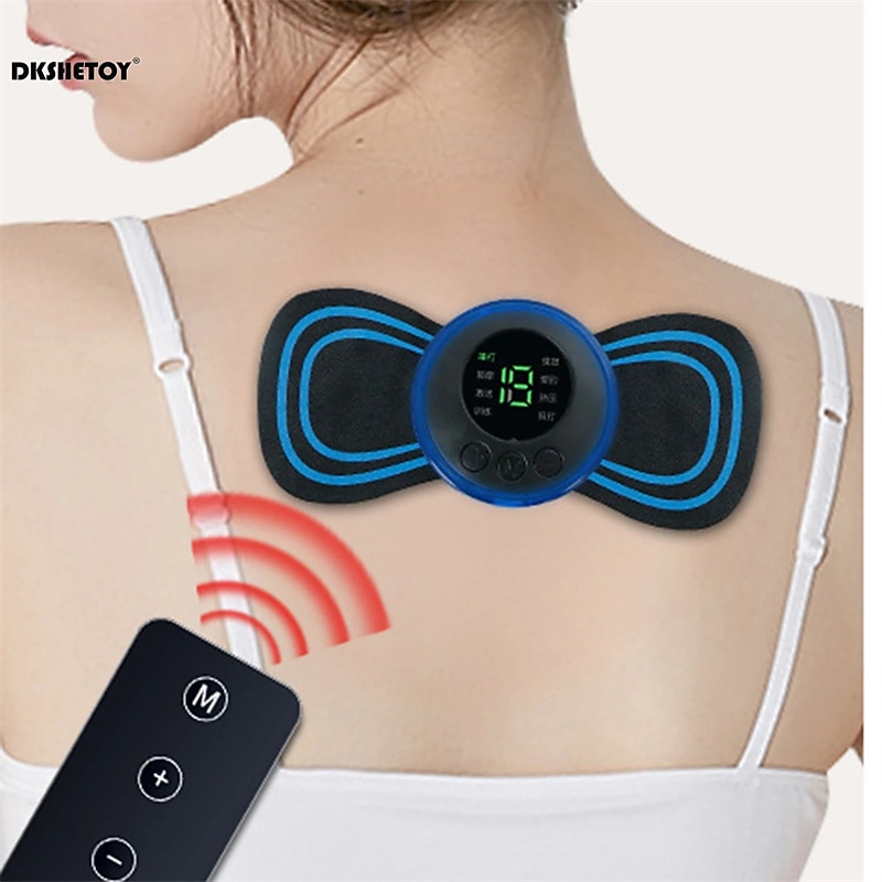 LCD Display EMS Neck Stretcher Electric Massager 8 Mode Cervical Massage Patch Pulse Muscle Stimulator Portable Relief Pain4