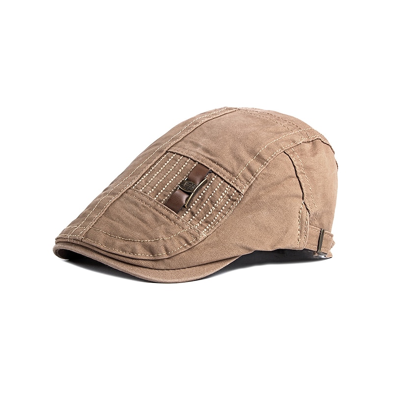 Men's Flat Cap Ascot Hat Newsboy Hat Black Dark Navy Cotton Fashion Streetwear Stylish 1920s Fashion Outdoor Daily Going out Plain Warm3