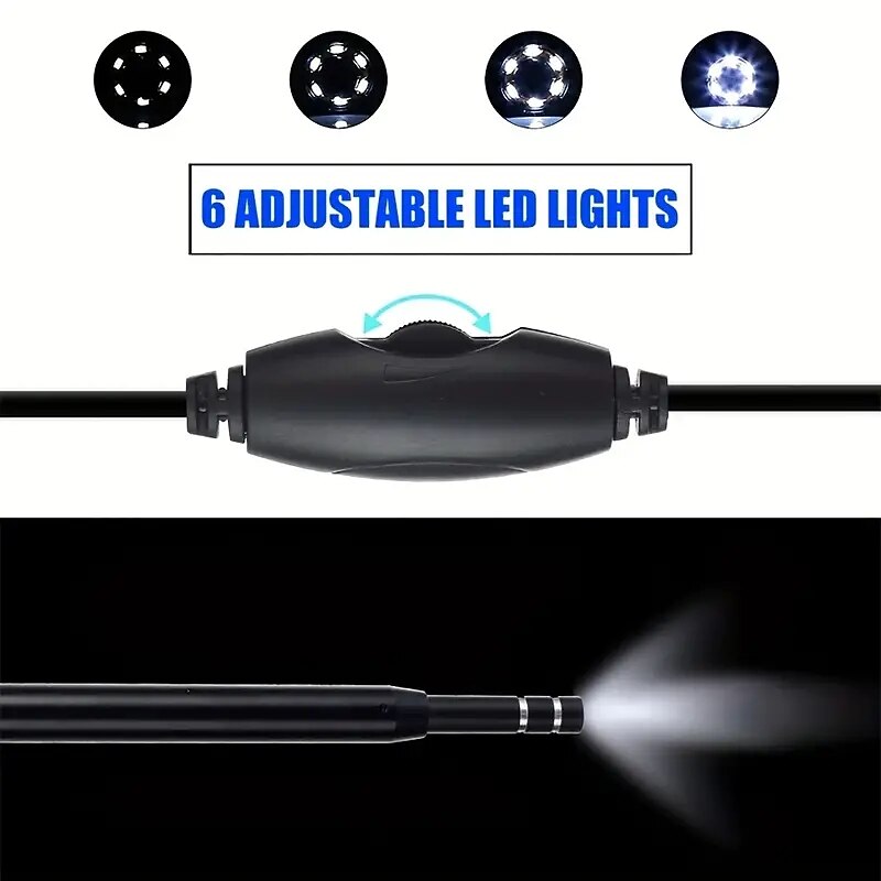 Three-In-One Ear Spoon Endoscope With Adjustable LED Light And 78.74inch Cable, Convenient Ear Picking Cleaning Kit, Support Type-C, Android3