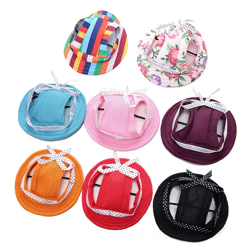 Dog Cat Bandanas & Hats Dog Bandana & Dog Hat Fashion Cute Breathable Soft Washable Comfortable Outdoor Casual Daily Dog Clothing for Bichon Frise Pomeranian Baby Pet Papillon Small4