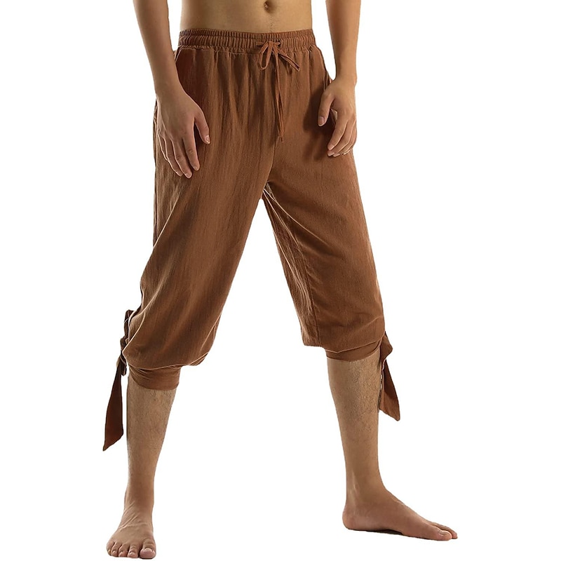 Pirate Viking Vintage Medieval Renaissance Summer Trousers Shorts Pirate Pants Men's Costume Vintage Cosplay Pants2