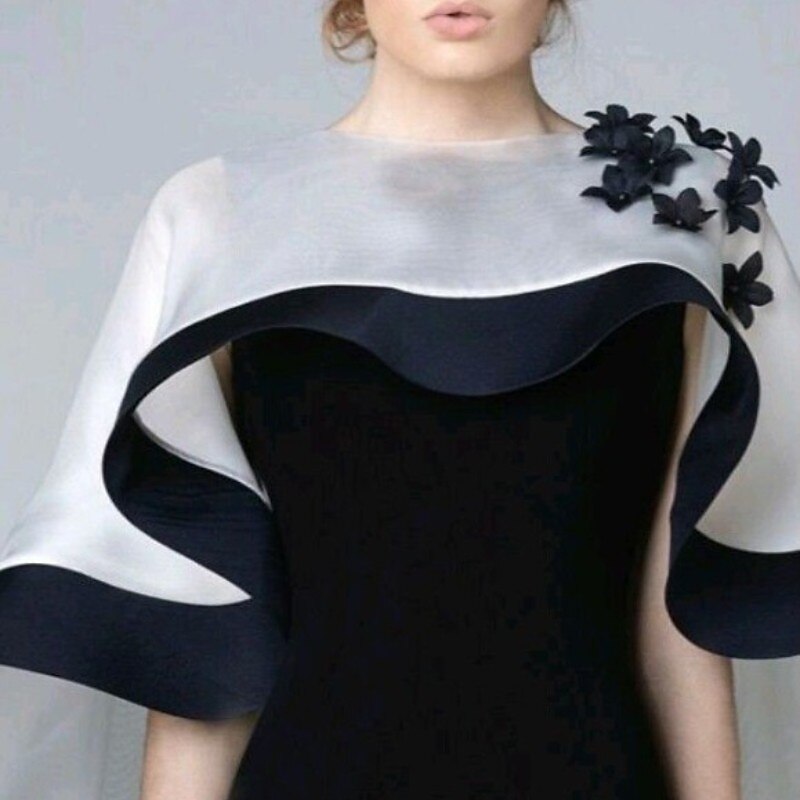 Shawls Women's Wrap Flower Elegant Sleeveless Tulle Wedding Wraps With Flower For Party Spring & Summer3