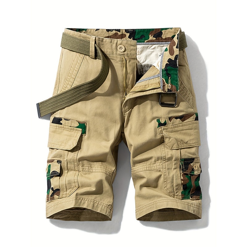 Men's Cargo Shorts Camo Shorts Shorts Summer Shorts Multi Pocket Straight Leg Color Block Camouflage Comfort Breathable Short Casual Daily Holiday Sports Fashion Black Blue