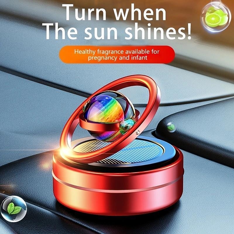 Car Solar Air Freshener Rotatable Air Purifier Aromatherapy Diffuser Car Decoration Accessories For Car Home Interior Fragrance2