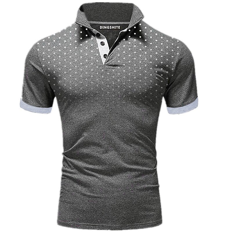 Men's Polo Shirt Golf Shirt Casual Daily Polo Collar Classic Short Sleeve Casual Soft Polka Dot Dot Button Front Summer Spring Regular Fit Black White Red Navy Blue Orange Light Grey Polo Shirt3