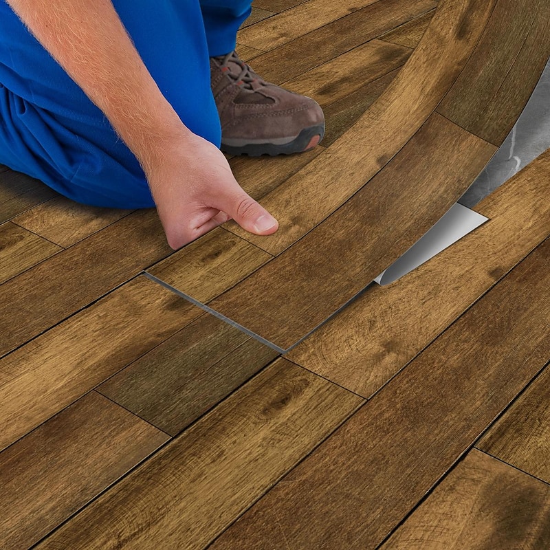 Cool Wallpapers Wooden Floor Wallpaper Wall Mural Peel and Stick Wall Sticker PVC Self Adhesive for Home Decor Wall Decor Kitchen Bedroom Living Room 15X90cm/6