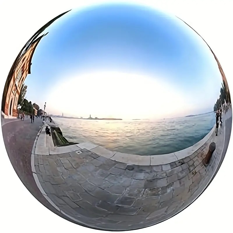 6pcs Stainless Steel Gazing Balls - 32-120mm Mirror Polished Hollow Balls for Home Decor Garden Decor Scene Decor Birthday Gift & More!4