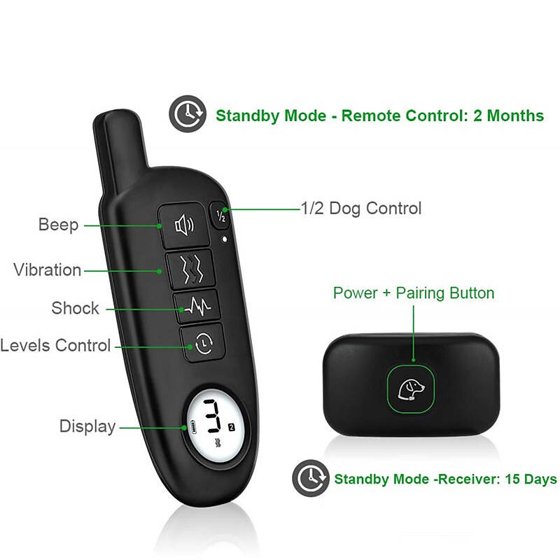 400M Dog Training Collar Waterproof Dog Trainer Rechargeable Remote Control Smart Dog Electric Collar2