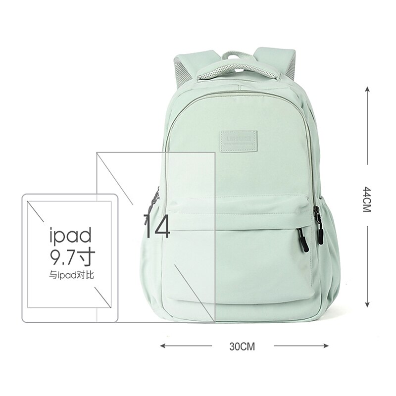 Men's Women's Minimalist Light Grey Backpack with Multiple Compartments - Perfect for School, Work, and Travel4
