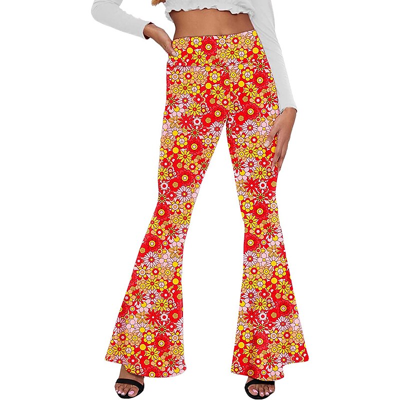 Retro Vintage 1960s 1970s Dude Funk Bell Bottom Pants Hippie Disco Fancy Dress Women's Kings Day Daily Wear Pride Parade Pride Month Adults' Pants3
