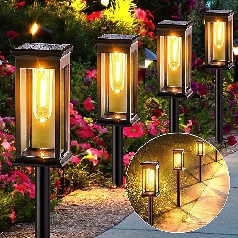 Solar Pathway Lights, Waterproof IP65 Auto On/Off Solar Garden Lights for Walkway, Yard, and Landscape Decoration2
