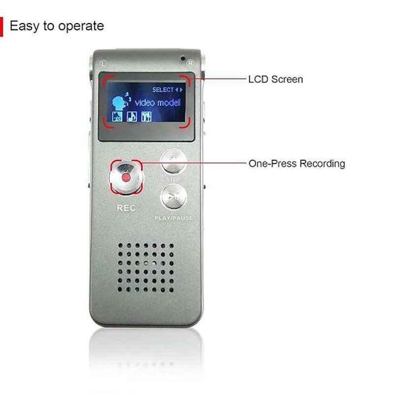 Portable Rechargeable Digital Voice Recorder with 8GB, MP3 Player, Compact Dictaphone for Notes & Meetings4