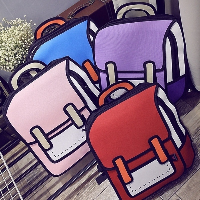 Mini Backpack Student 3D Backpack Fashion Two-Dimensional Teenager Boys Girls Trend Backpack For School Opens, Back to School Gift4
