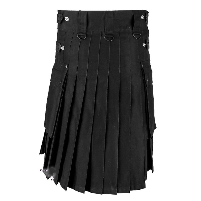 Men's Scottish Utility Kilts Stylish Classic Style Retro Vintage Punk & Gothic Skirt Rivet Pleated Cosplay Costume Party Halloween Skirt4
