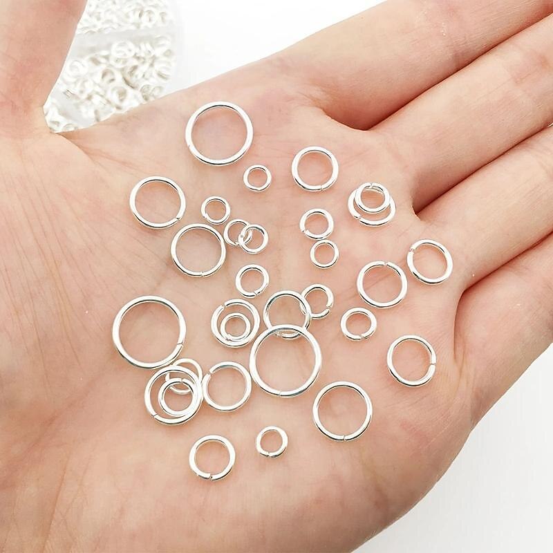 1010pcs Jump Rings, Jewelry Making Jump Rings, Mix 6 Sizes, Split Ring With 1pcs Jump Ring Open/Close Tool For Jewelry Making Or Repairing Necklace Earrings Bracelet DIY (Silvery)3