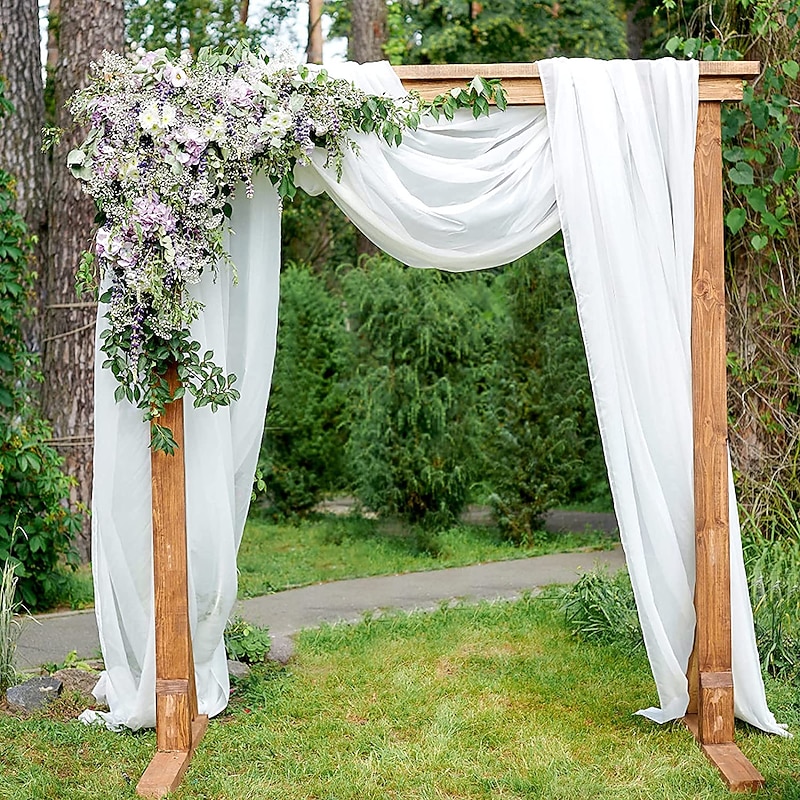 Sage Green Wedding Arch Drapes Chiffon Fabric Drapery Sheer Backdrop Curtains for Party Ceremony Arch Stage Decorations3