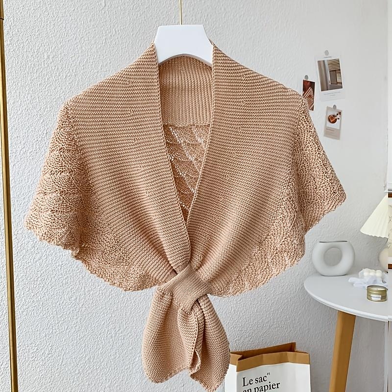 Women's Knitted Vest Shoulder Scarf Stylish and Feel Cozy Daily Wear For Fall Wedding4