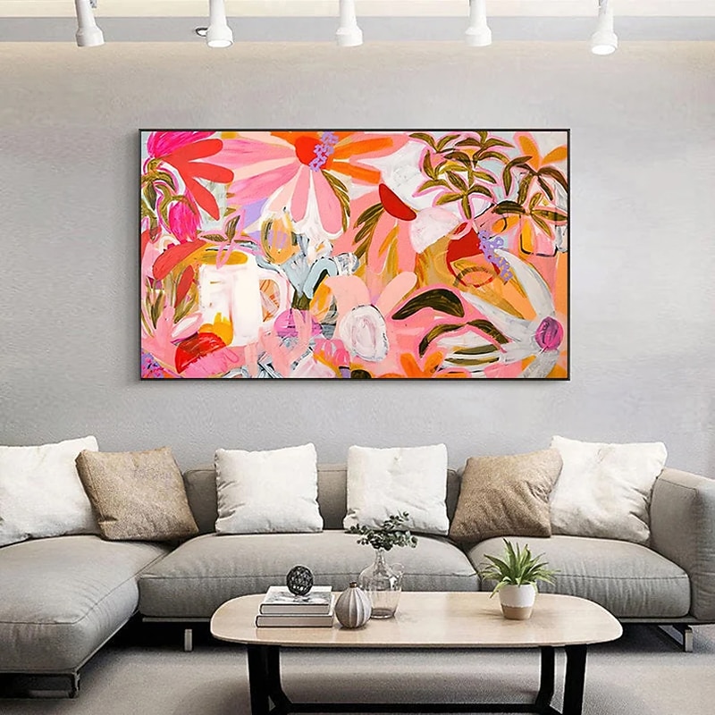 Handmade Oil Painting Canvas Wall Art Decoration Modern Abstract Flower for Home Decor Rolled Frameless Unstretched Painting4