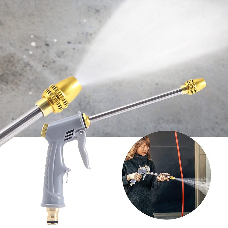 Garden Hose Nozzle,High Pressure 360° Rotaing Brass Metal Water Adjustmen Sprayer Gun, for Lawn & Garden,Washing Cars,Watering Garden Car Accessories2