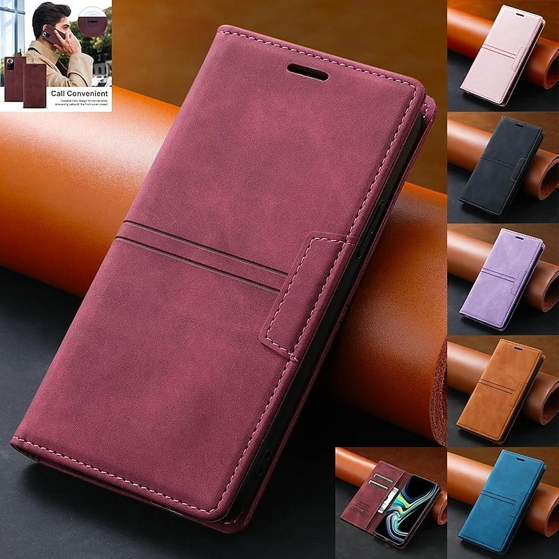 Phone Case For iPhone 17 Pro Max 17 Air 16 15 14 Pro Max Plus 13 12 11 Pro Max Mini Wallet Case Flip Cover with Stand Holder Magnetic Full Body Protective Solid Color TPU PU Leather