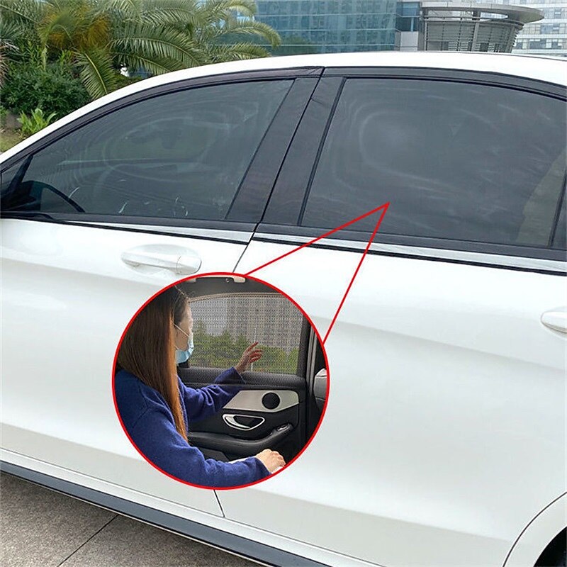 2pcs Car Styling Accessories Sun Shade Auto UV Protect Curtain Side Window Sunshade Mesh Sun Visor Protection Window Films2