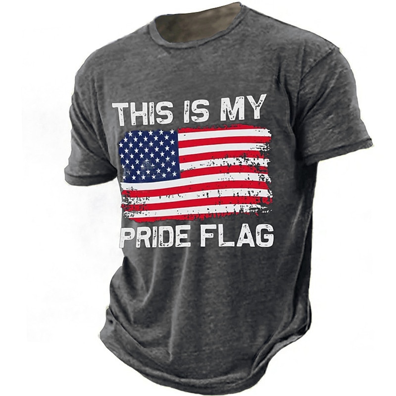 Veterans Day Men's Patriot Patriotic Veteran Graphic National Flag T shirt Retro Shirts Short Sleeve T shirt 3D Print Crew Neck Shirt Vintage Fashion Designer Outdoor Daily Sports Navy Blue Brown4