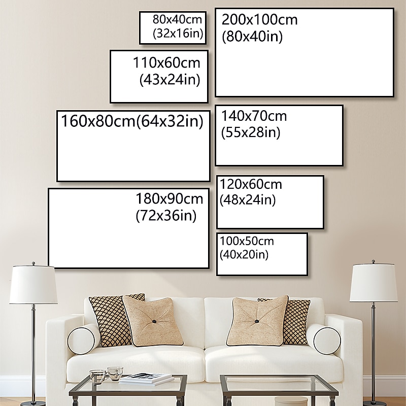 Handmade Oil Painting Canvas Wall Art Decor Original life Tree Abstract Landscape Painting for Home Decor With Stretched Frame/Without Inner Frame Painting2