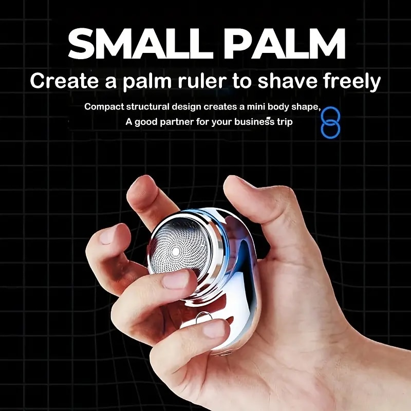 Rechargeable Waterproof Electric Shaver with Mini Trimmer and Reciprocating Cutter Head for Men - Perfect for Beard Shaving and Grooming3