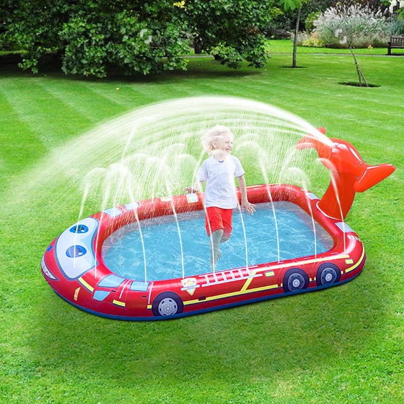 Inflatable Sprinkler Pool Children's Water Playing Toys Shark Swimming Pool Game Sprinkler Pool Dog Sprinkler Pad2