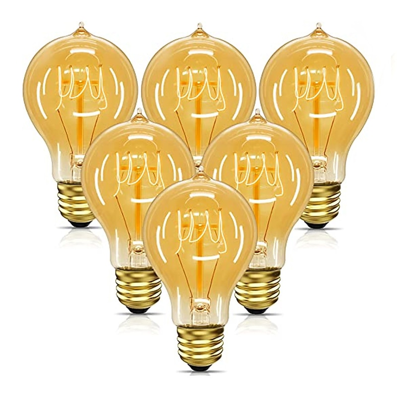 6pcs 4pcs Dimmable Edison Bulb E27 220V 40W A19 Retro Ampoule Vintage Incandescent Bulb edison Lamp Filament Light Bulb Decor