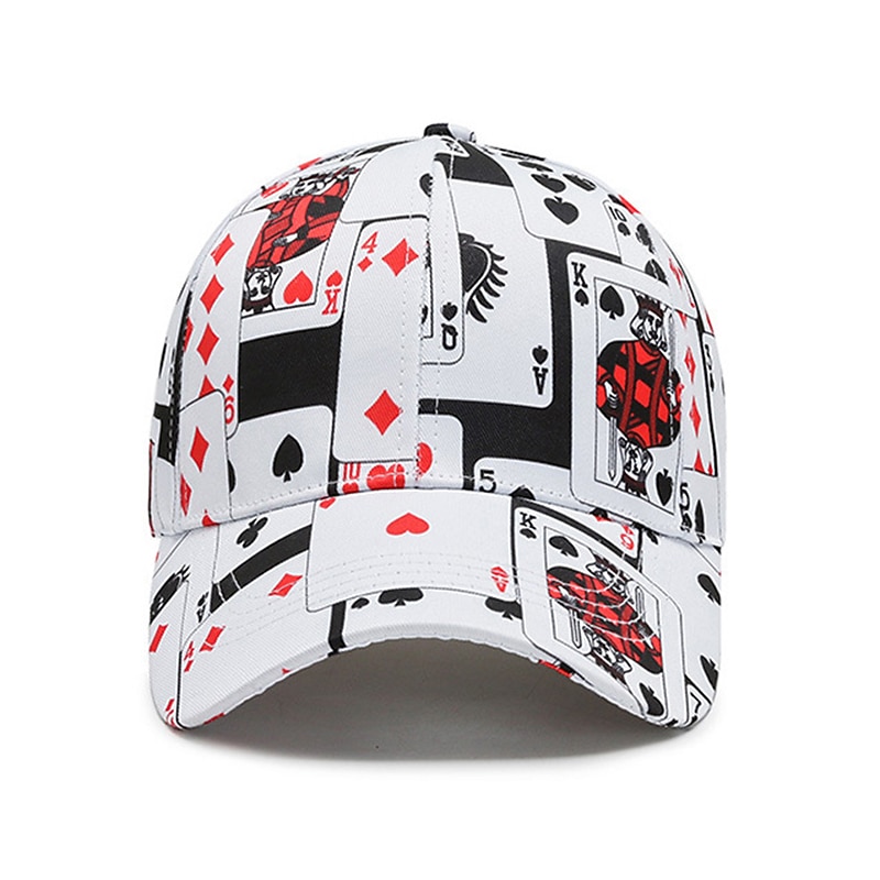 Men's Baseball Cap Sun Hat Poker Hat White Blue Polyester Travel Hip Hop Beach Outdoor Vacation Hip-hop Graffiti Adjustable2