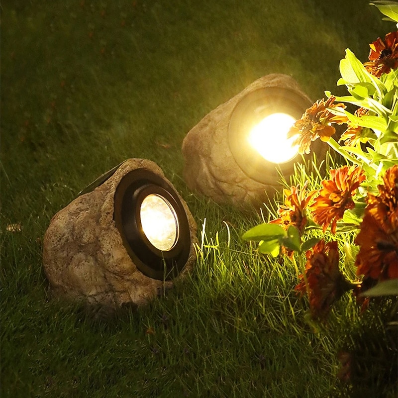 Solar Outdoor Simulation Rock Lights - Waterproof LED Pathway & Garden Spotlight, Solar Path Light for Lawn & Landscape Decor3