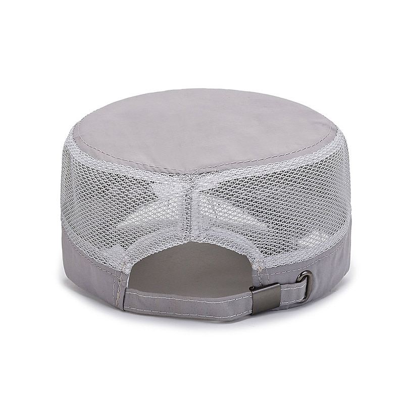 Men's Military Cap Cadet Hat Black Deep Blue Polyester Travel Beach Outdoor Vacation Plain Adjustable Sunscreen Breathable3