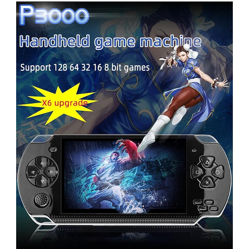X6 Upgrade Version 4.3 Inch Psp Handheld Game 8gb Arcade Nes Nostalgic Sup64 Bit Handheld Mp5 Player Factory